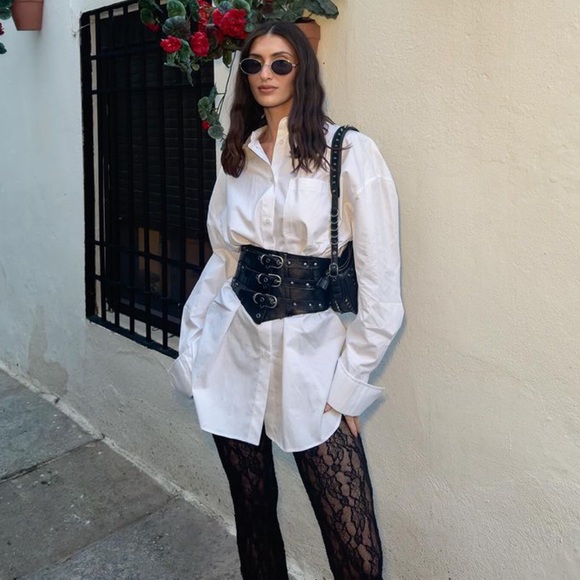 NWT Zara Studded Leather Cummerbund - Picture 5 of 16